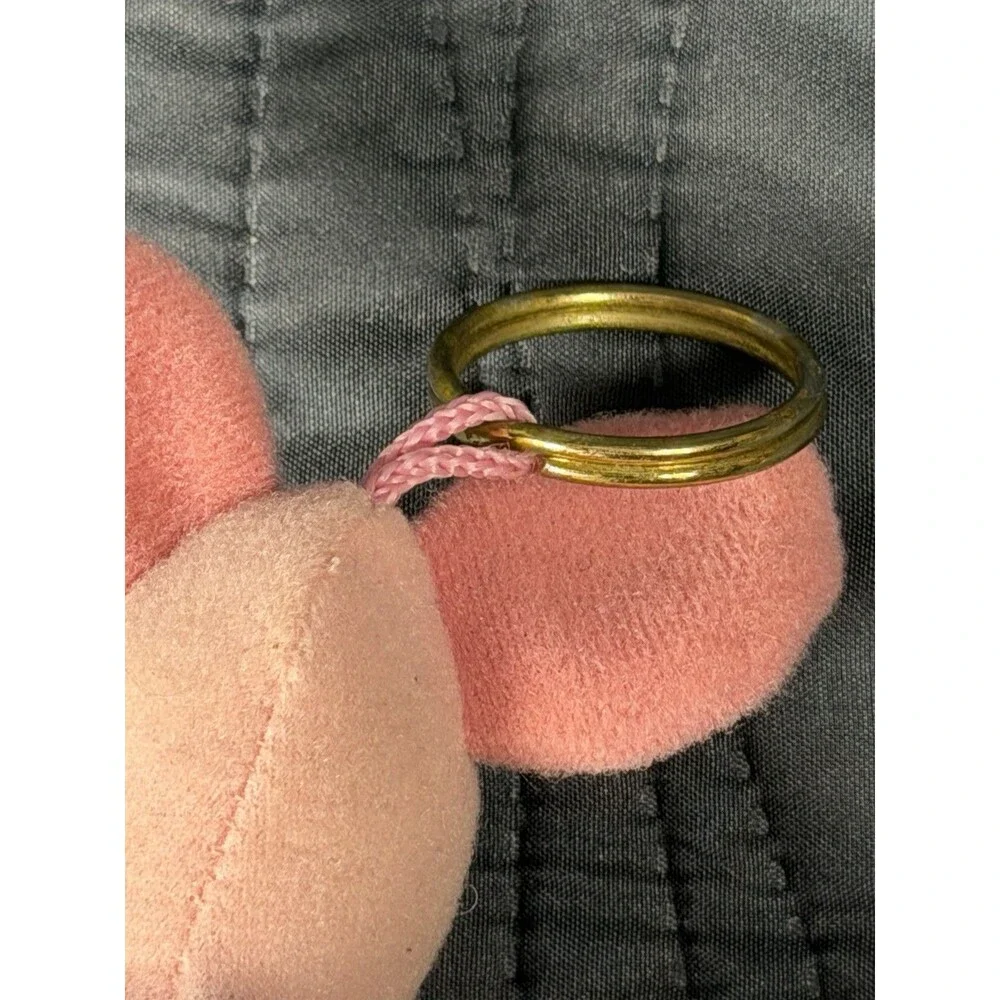 Vintage Disney Winnie the Pooh Piglet Plush Coin Purse Keychain Zipper Pouch 6